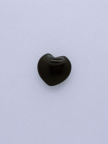 Black Obsidian hearts - 3cm